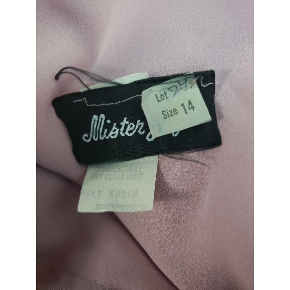 Mister Jay Womens Chiffon Maxi Shift Dress Scoop Button Layered Vtg size 14 U15 - Picture 5 of 12